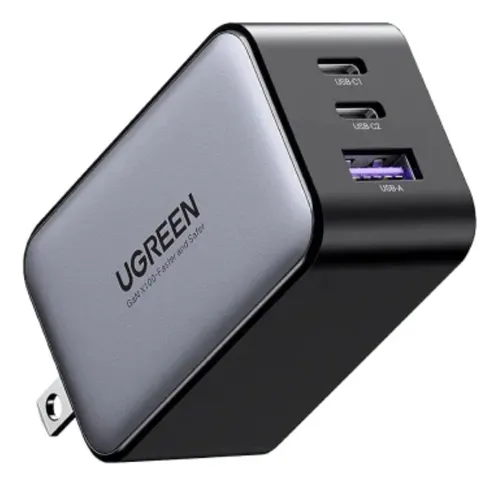 comprar Cargador Ugreen 65w Gan Nexode 3 Puertos, 2 Usb-c Y Usb-a