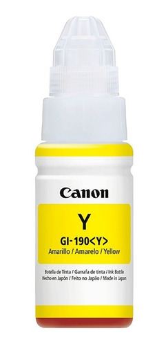 Botella De Tinta Canon Original Gi190y Amarillo
