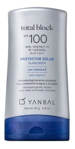 Bloqueador Solar Total Block Spf 100 Yanbal