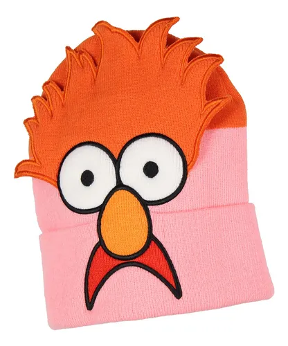The Muppets Beaker Beanie 3d Character Face Knit Beanie Hat.