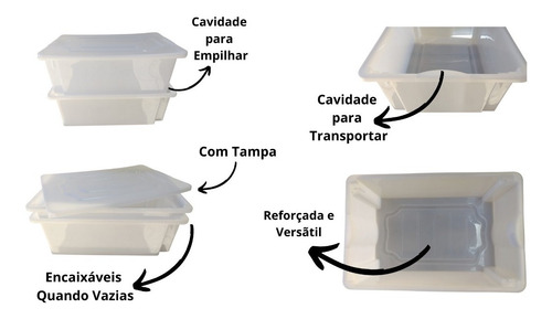 4 Caixa Frigorífica Com Tampa Açougue 24,5ltrs Câmara Fria
