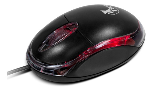 Mouse Optico Usb Xtech Negro-rojo Color Negro
