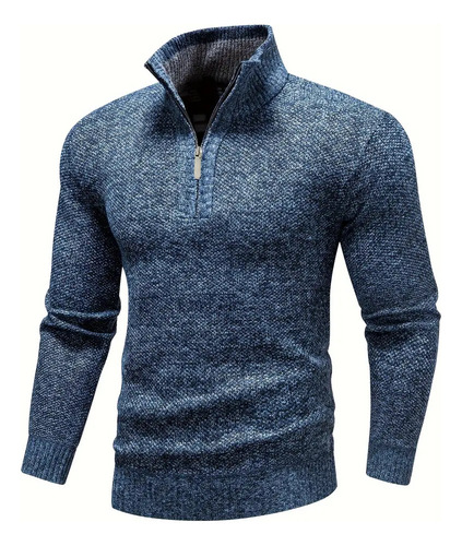 Jersey Para Hombre Con Cuello Alto, Cómodo Y Cómodo Cierre