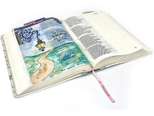 Imagen 6 de 10 de Biblia Nvi Ilustra Tu Fe Imitación Piel Crema Y Pistache