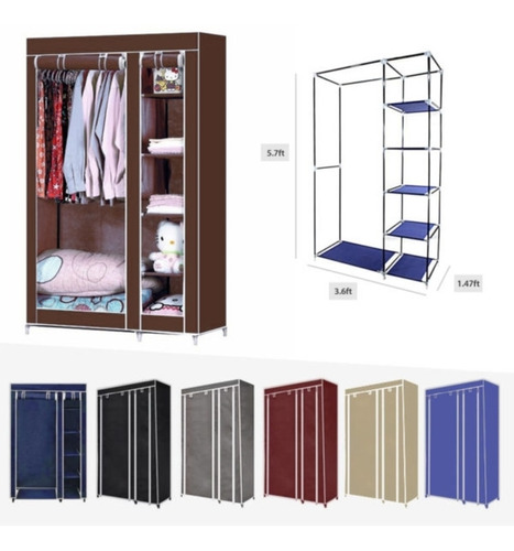 Guarda Roupa Portatil Organizador De Roupas Compacto Arara C