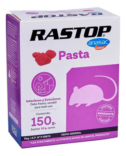 Raticida Pasta 150 Gr Rastop