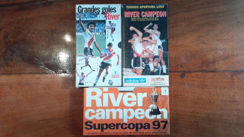 Cassettes Vhs Pal-n 3 Unidades Pack River Campeon Y Goles (Usado)