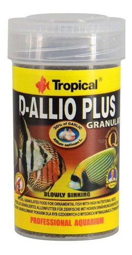 Ração Para Peixe D-allio Plus Granulat 100ml 60g Tropical