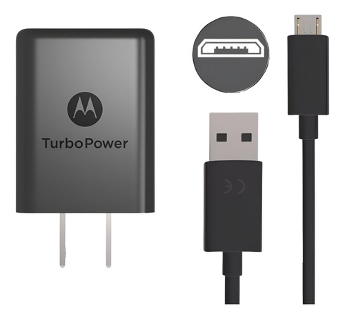 Turbo Cargador Motorola Original Microusb G8 Power Lite E7+ (Reacondicionado)
