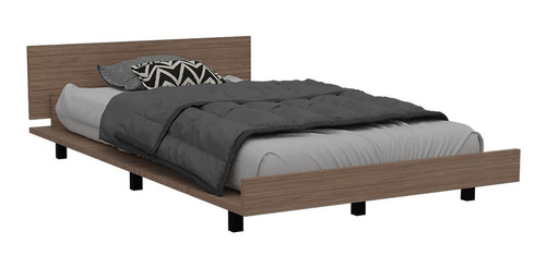 Cama 1,5 Plaza + Comoda 5 Cajones - Miel / Blanco