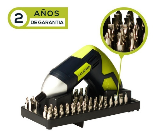Imagen 2 de 10 de Atornillador Eléctrico - Klatter - Inalámbrico 3.6v