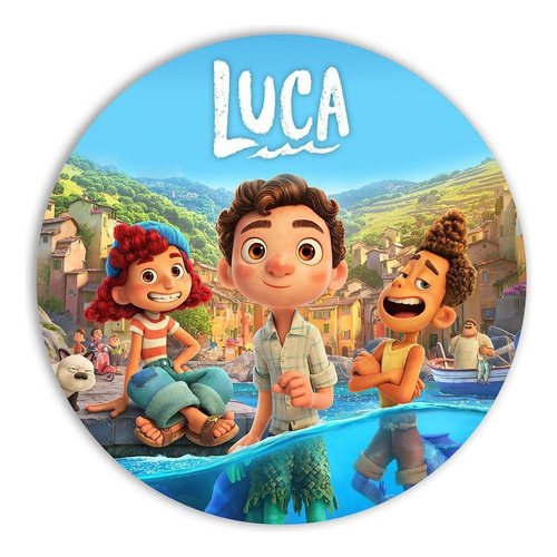 Veste Fácil Painel Aniversário Infantil Em Tecido Sublimado Cor Colorido Personagem Luca