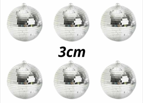 Kit Com 36 Globo Espelhado 3 Cm Balada Festa