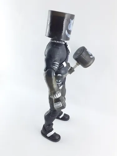 Figura Mu eco Juguete Marshmello Black Fortnite Luz 23cm Gd