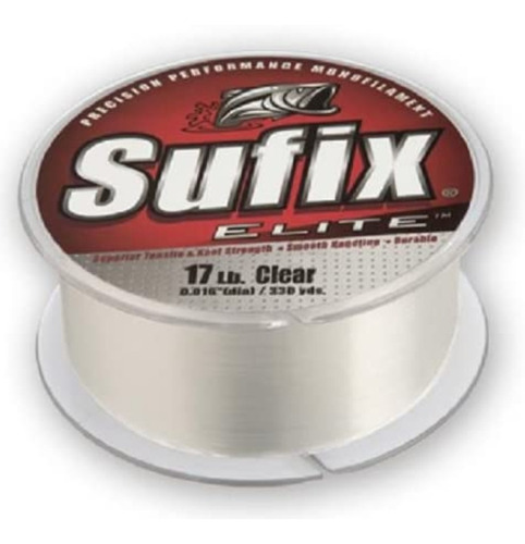 Nylon Pesca Sufix Elite 7.7kg 300m Nailon Delgado Resistente