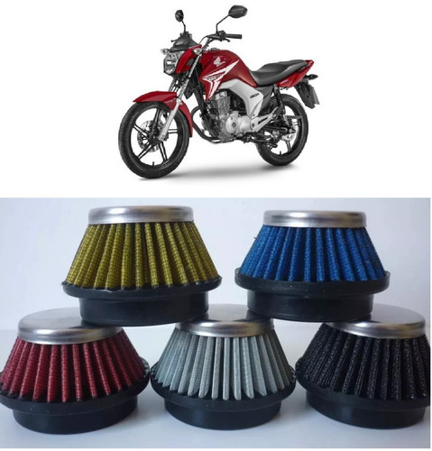 Filtro Ar Esportivo Moto Titan 150 Ww043 43mm Várias Cores