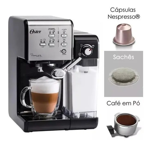 SmartMiles. Cafetera Prima Latte I Oster BVSTEM6603R-013(2121967) Espresso  Rojo