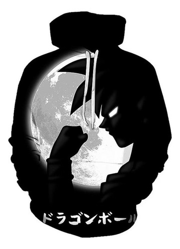 Sudadera Bn Con Estampado Digital 3d Dark Dragon Ball