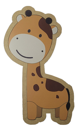 Brinquedo Educativo Quebra Cabeça Girafa Madeira Mdf