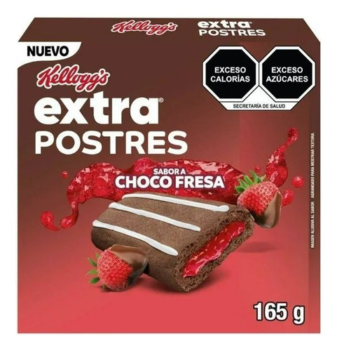 Barra Suave Kellogg's Extra Postres Sabor A Choco Fresa 165