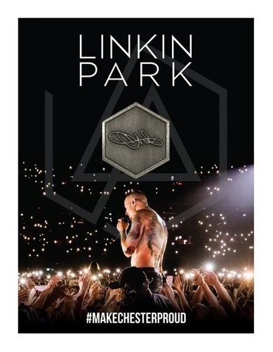 Pin Acrilico Linkin Park Chester Bennington Signature Pin
