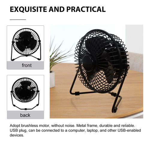 Mini Reloj Led Usb De Escritorio Con Ventilador De Refrigera