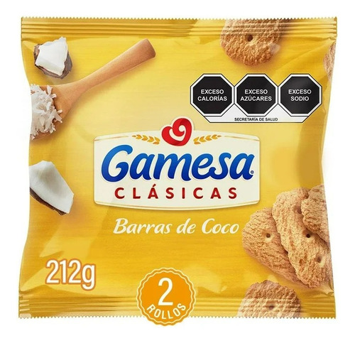 11 Pzas Galletas Gamesa Barras De Coco Clásicas 212 G