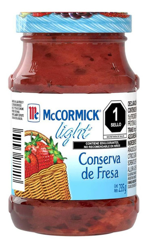 Mermelada Mccormick Light Fresa 235g