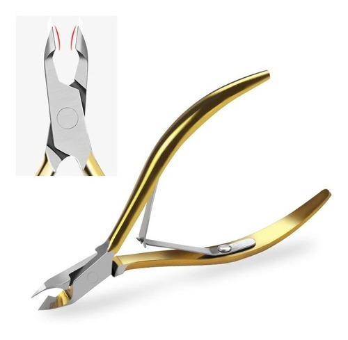 Corta Cuticulas Dorado En Acero Inoxidable Profesional