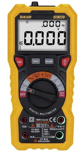 Multímetro Digital True Rms Capacímetro Ncv Hm-2800 Hikari