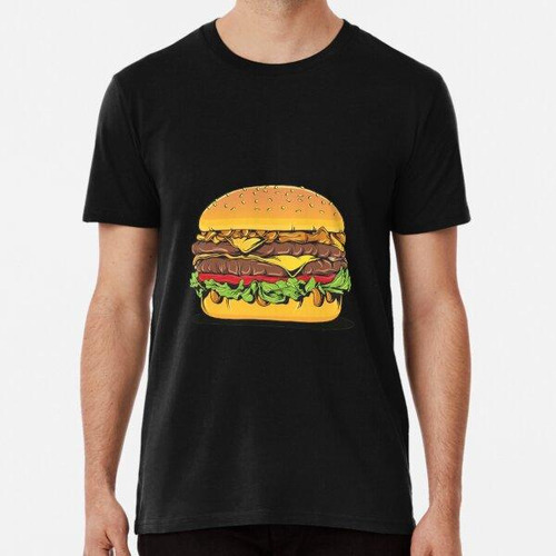 Remera Ilustración De Vector De Hamburguesa Con Queso Algodo