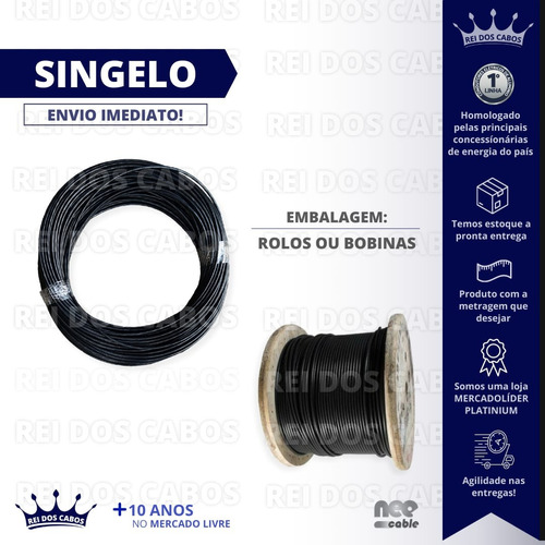 Cabo Aluminio 240mm Uso Aterrado Xlpe St2 + Pvc 50 Metros