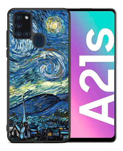 Funda Galaxy A21s Noche Estrellada Tpu/pm Uso Rudo