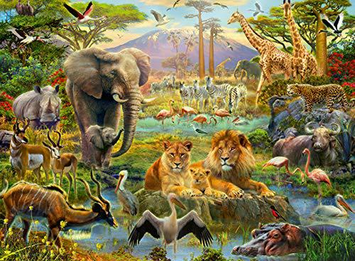 Puzzle De 200 Piezas  Animales De La Sabana 