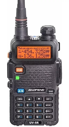 Rádio Comunicador Ht Dual Band Uhf Vhf Fm Baofeng Uv-5r Bandas de freqüência VHF/UHF Cor Preto