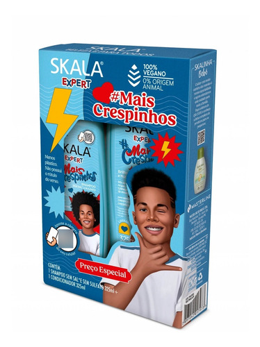 Kit Shampoo E Condicionador Mais Crespinhos Kids 325ml Skala