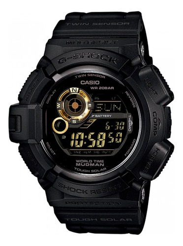 Relógio Casio G-shock Masculino Mudman G-9300gb-1dr Cor da correia Preto Cor do bisel Preto Cor do fundo Preto