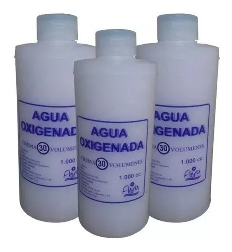 Agua Oxig En Crema Volumen 30 Flora 1000ml / Cabello