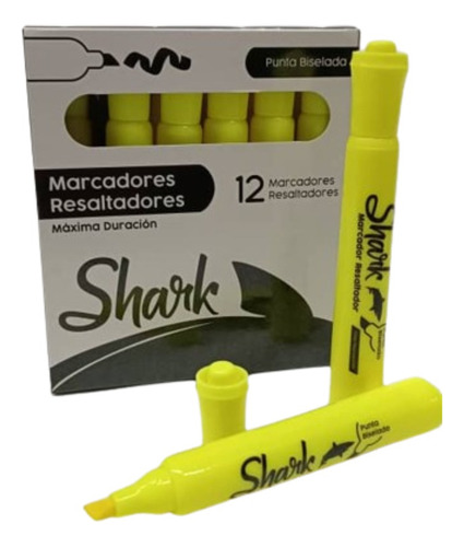 Resaltador Amarillo Shark (caja*12und)