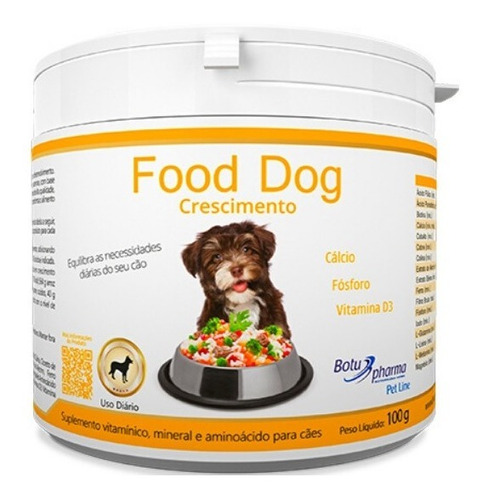 Suplemento Alimentar Food Dog Crescimento 100g - Botupharma