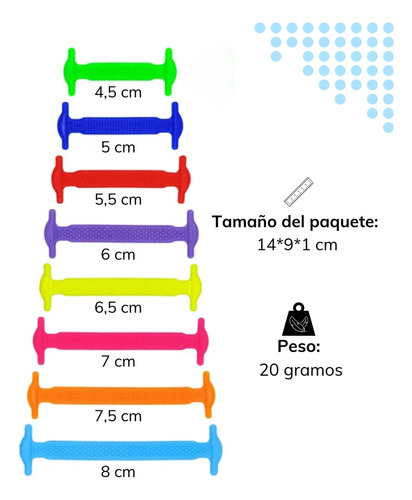 13 Pares Cordones Planos Elásticos De Para Zapatillas De 16 Piezas Agujetas De Silicona Sin Ataduras