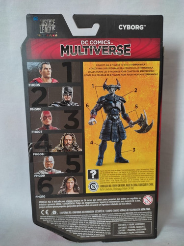 Imagen 2 de 2 de Cyborg Dc Multiverse Baf Steppenwolf Liga De La Justicia