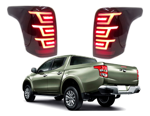 Foco Trasero Tuning Compatible Mitsubishi L200 16-18 El Par