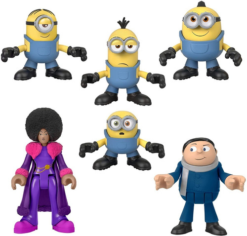 Minions Figuras Acción The Rise Of Gru 6pk Imaginext Mattel