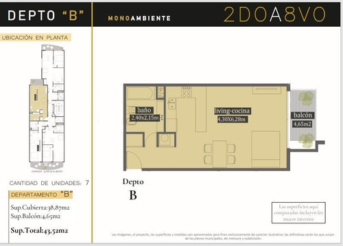 Imagen 8 de 10 de Financiacion Monoambiente Frente Full Amenities