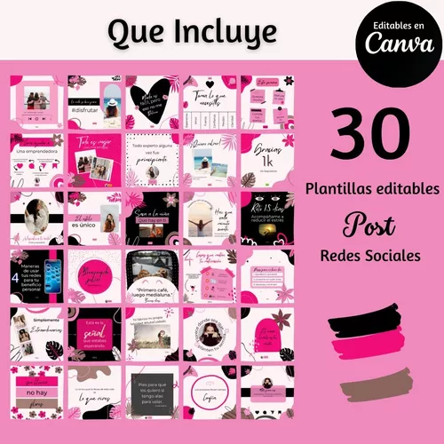 50 Plantillas Para Redes Sociales Editables En Canva Persona En Venta