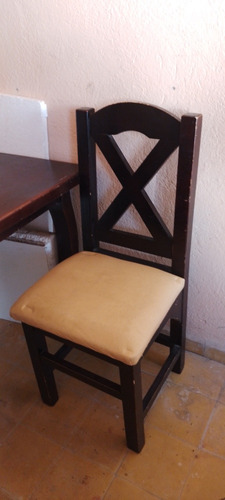 Mesa Y 6 Sillas Madera Macisa