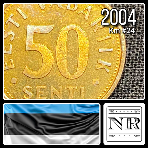Estonia - 50 Senti - Año 2004 - Km #24 - Escudo