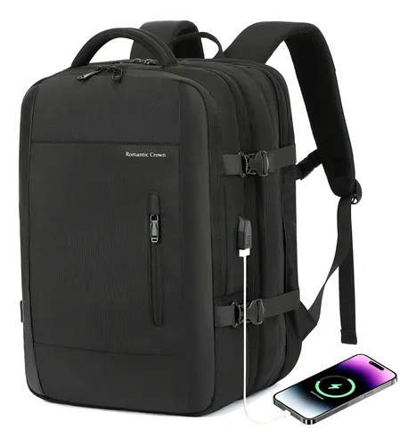 Mochila Viagem Feminina Masculina Para Notebook Executiva Lilás