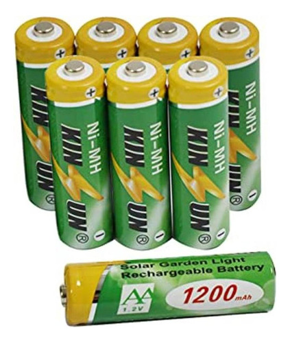 Kinsun Paquete De 8 Baterías Recargables De 12 V Nimh Aa